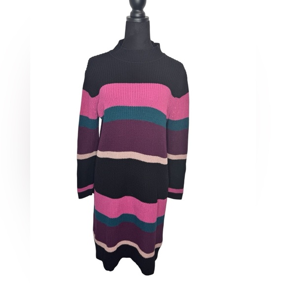 Torrid Sweater Stripe Mock Neck Sweater Dress - Picture 4 of 8